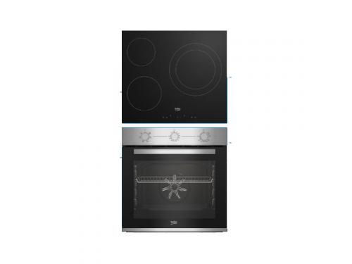 CONJUNTO HORNO MULTIFUNCION BEKO INOX + PLACA VITRO 3F BBSE12120XD | Nou Sumape Electrodomèstics - Olèrdola Vilafranca - Lavadoras Frigoríficos Secadoras