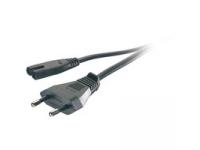 CABLE CORRIENTE EURO-TIPO 8 VIVANCO 46/80  1.25MTS NEGRO