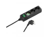 REGLETA VIVANCO EBLS 3S 3 ENCHUFES + INTERRUPTOR 1.4M NEGRO