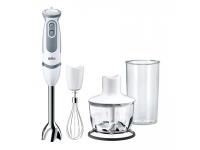 BATIDORA DE MANO BRAUN MQ5235WH INOX 1000W + VASO  + PICADORA 500ML + VARIL