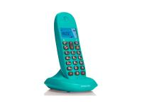TELEFONO INAL MOTOROLA C1001 CON MANOS LIBRES TURQUESA