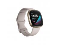 RELOJ DEPORTIVO FITBIT SENSE LUNAR WHITE/ STAINLESS