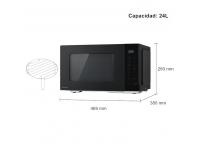 MICROONDAS GRILL 24L PANASONIC DIGITAL 800W NEGRO PLATO DE 288mm