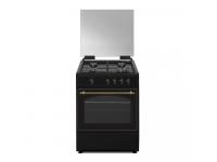 COCINA GAS VITROKITCHEN RU6060B 4F 60CM ANTRACITA ACABADO RUSTICO GAS BUT